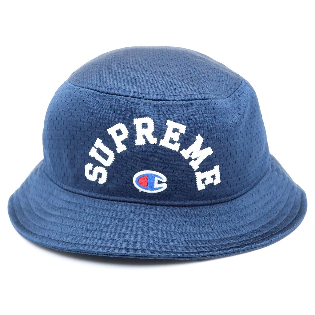 SUPREME(シュプリーム) 24SS ×Champion Mesh Crusher チャンピオン メッシュクラッシャー バケットハット ネイビー