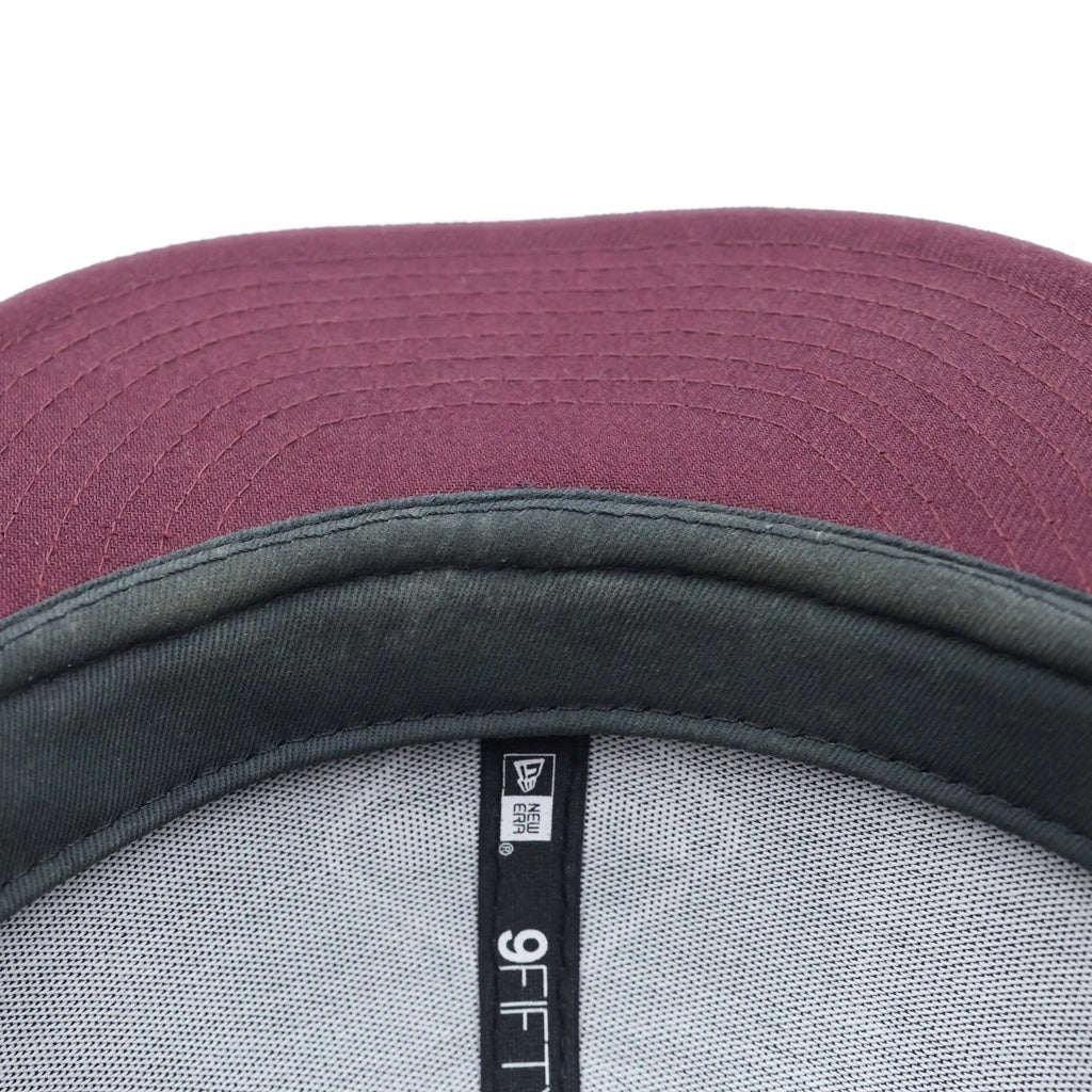 F.C.R.B./F.C.Real Bristol/FCRB(エフシーアールビー/エフシーレアルブリストル) ×NEW ERA ニューエラ ロゴ刺繍 6パネル ベースボールキャップ バーガンディ