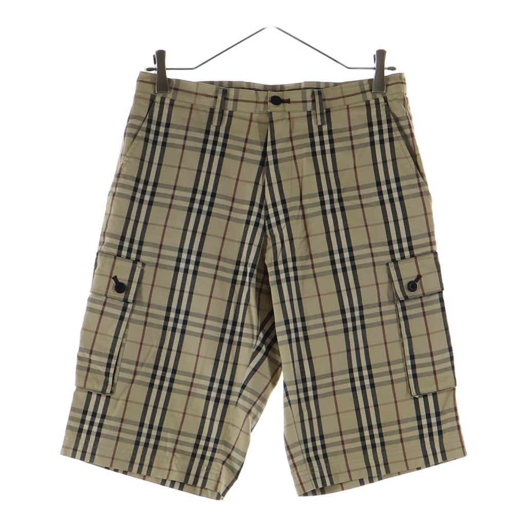 BURBERRY BLACK LABEL(バーバリー ブラックレーベル) ノバチェック カーゴハーフパンツ ショーツ ベージュ