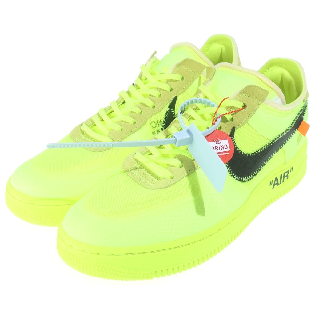 NIKE(ナイキ) ×OFF-WHITE AIR FORCE 1 LOW VOLT オフホワイト エアフォース1 ボルト ローカットスニーカー イエロー US9.5/27.5cm AO4606-700