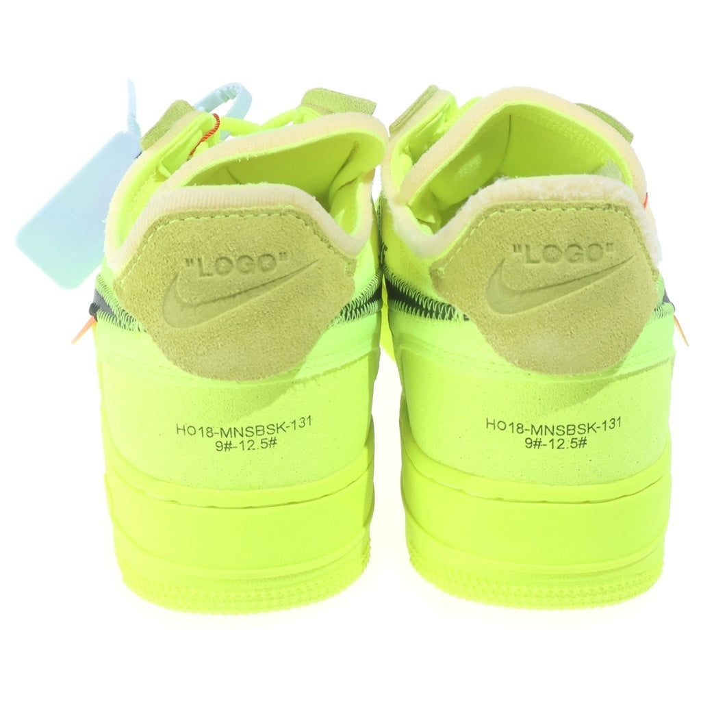 NIKE(ナイキ) ×OFF-WHITE AIR FORCE 1 LOW VOLT オフホワイト エアフォース1 ボルト ローカットスニーカー イエロー US9.5/27.5cm AO4606-700