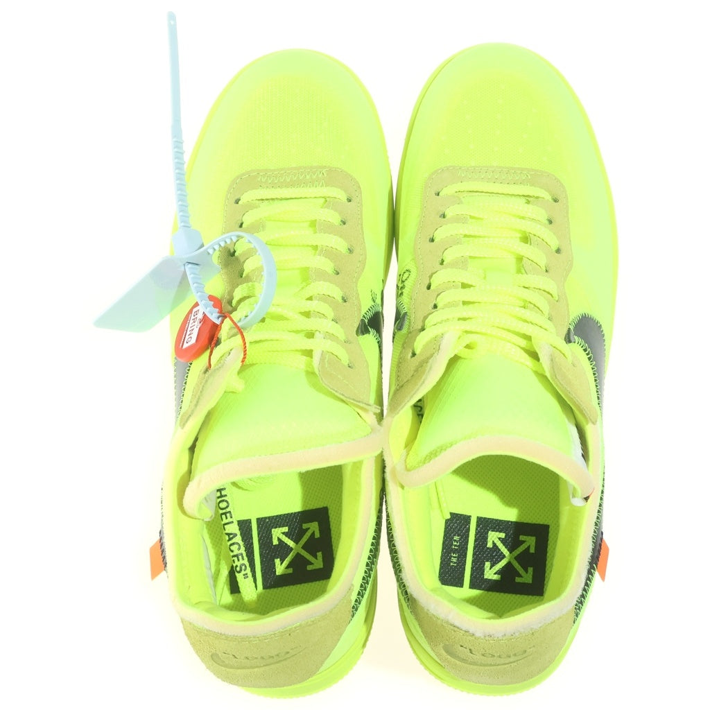 NIKE(ナイキ) ×OFF-WHITE AIR FORCE 1 LOW VOLT オフホワイト エアフォース1 ボルト ローカットスニーカー イエロー US9.5/27.5cm AO4606-700