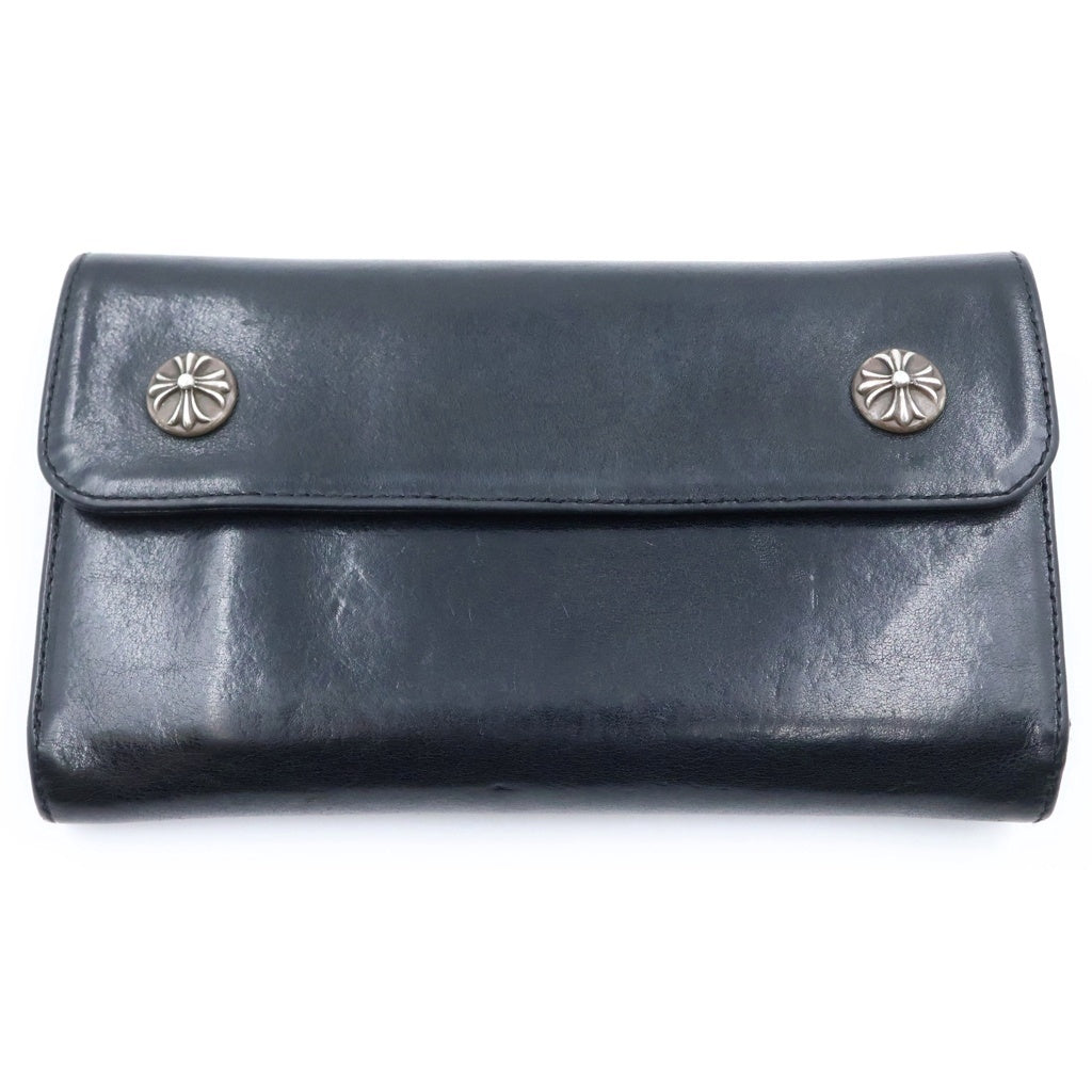 CHROME HEARTS(クロムハーツ) WAVE ウェーブ レザーウォレット 財布 ブラック