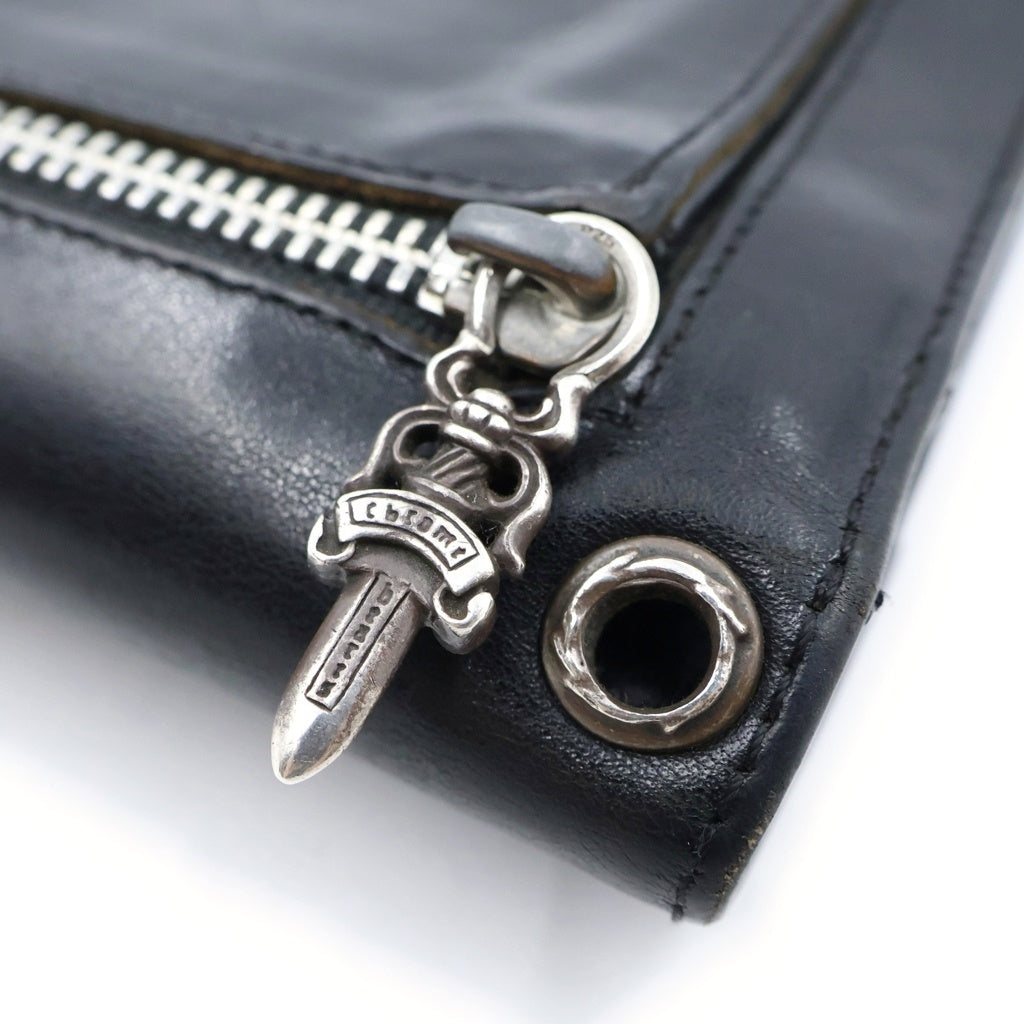 CHROME HEARTS(クロムハーツ) WAVE ウェーブ レザーウォレット 財布 ブラック