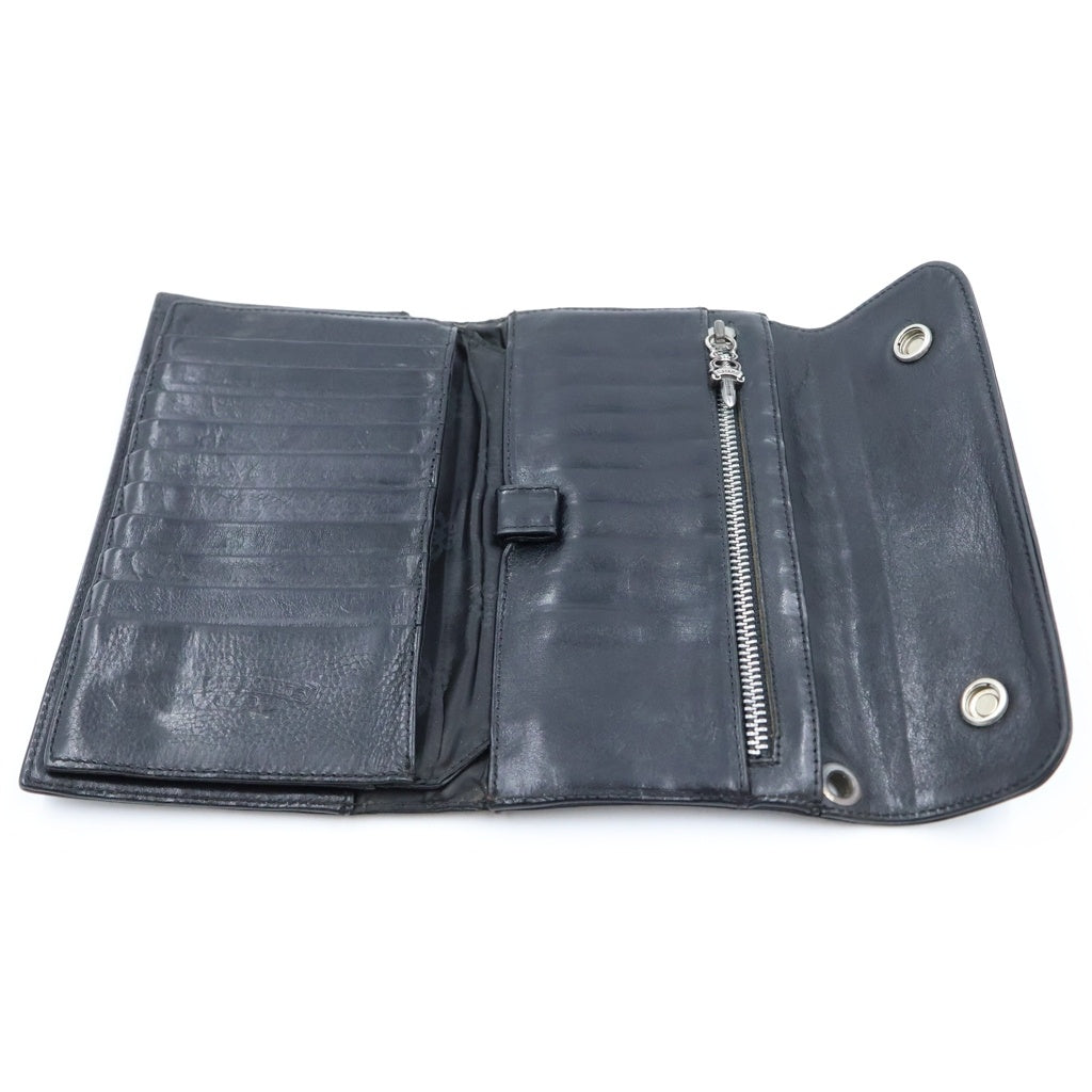 CHROME HEARTS(クロムハーツ) WAVE ウェーブ レザーウォレット 財布 ブラック