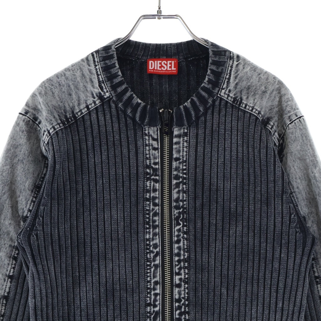 DIESEL(ディーゼル) 25SS K-MATTY ケーマッティ ジップアップ ニットカーディガン ブラック A17464 0QMAN