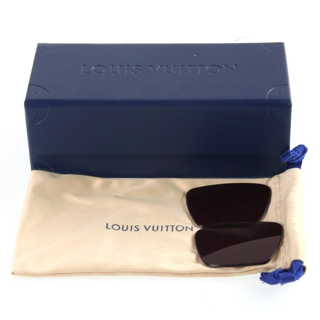 LOUIS VUITTON(ルイヴィトン) LV Bloom Square ブルーム サイドロゴ スクエア サングラス 眼鏡 ホワイト Z1809E