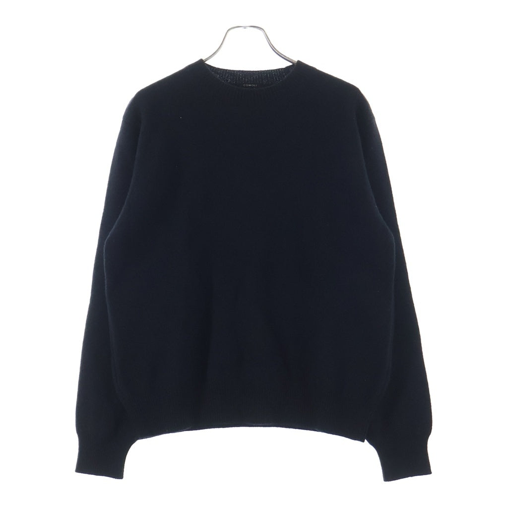COMOLI(コモリ) 25AW ラムズウール クルーネック ニット セーター ブラック C03-06007