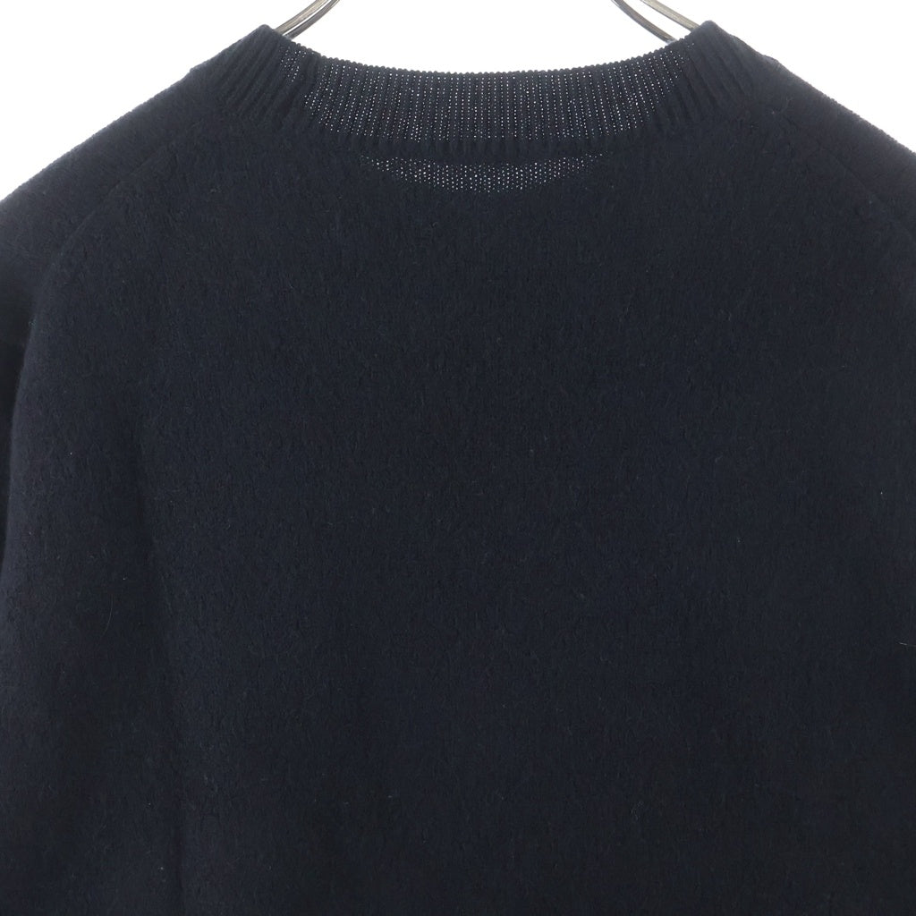 COMOLI(コモリ) 25AW ラムズウール クルーネック ニット セーター ブラック C03-06007