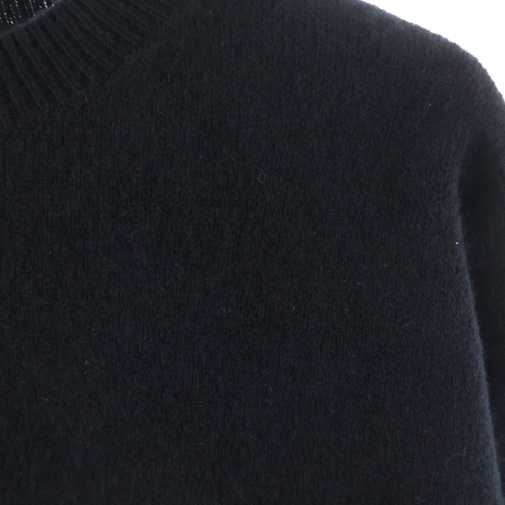 COMOLI(コモリ) 25AW ラムズウール クルーネック ニット セーター ブラック C03-06007