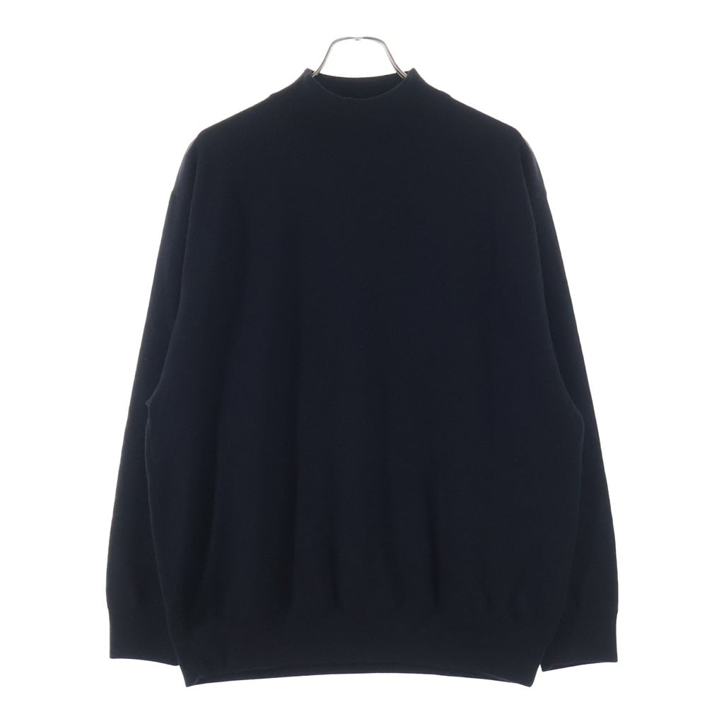 COMOLI(コモリ) 25AW ウール モックネック ニット セーター ブラック C03-06001