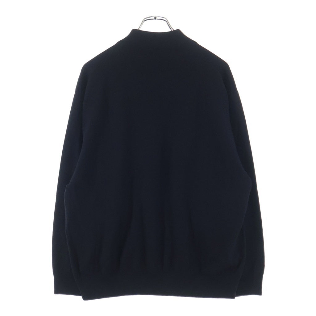COMOLI(コモリ) 25AW ウール モックネック ニット セーター ブラック C03-06001