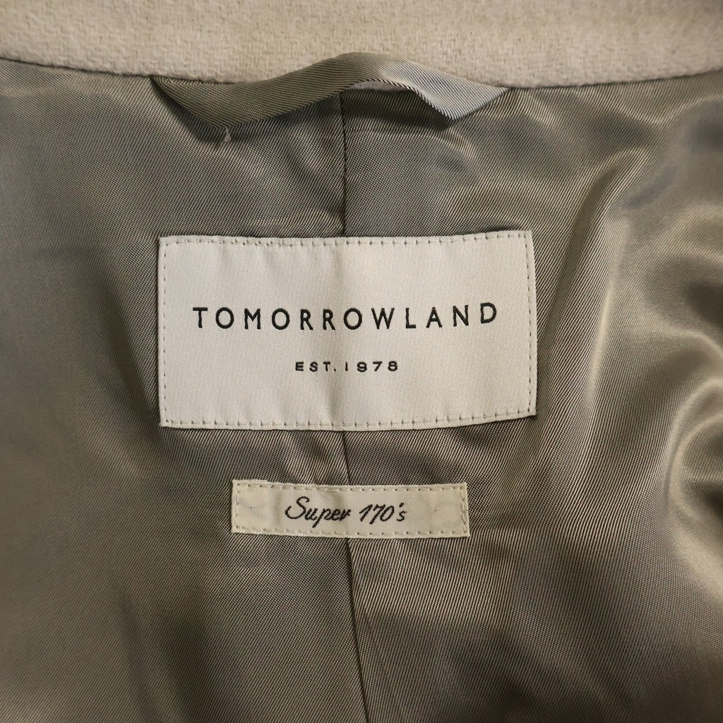 TOMORROWLAND(トゥモローランド) 23AW Super170'sウール リバーメルトン ステンカラー ボタントップ コート ベージュ 63-09-35-09101