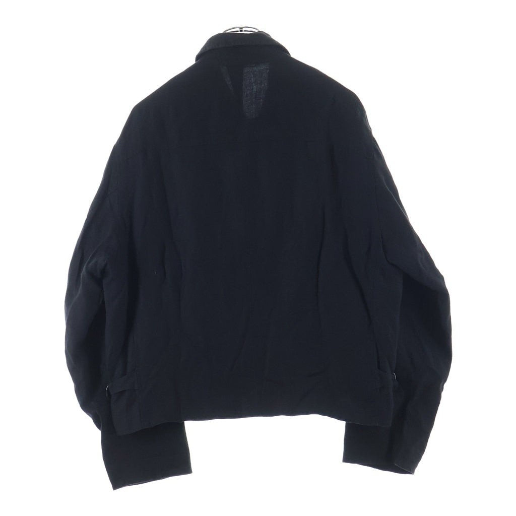 COMOLI(コモリ) 24SS CANAPA ZIP SHORT JACKET カナパ ジップアップ ショート丈 ジャケット ブラック Z01-01007