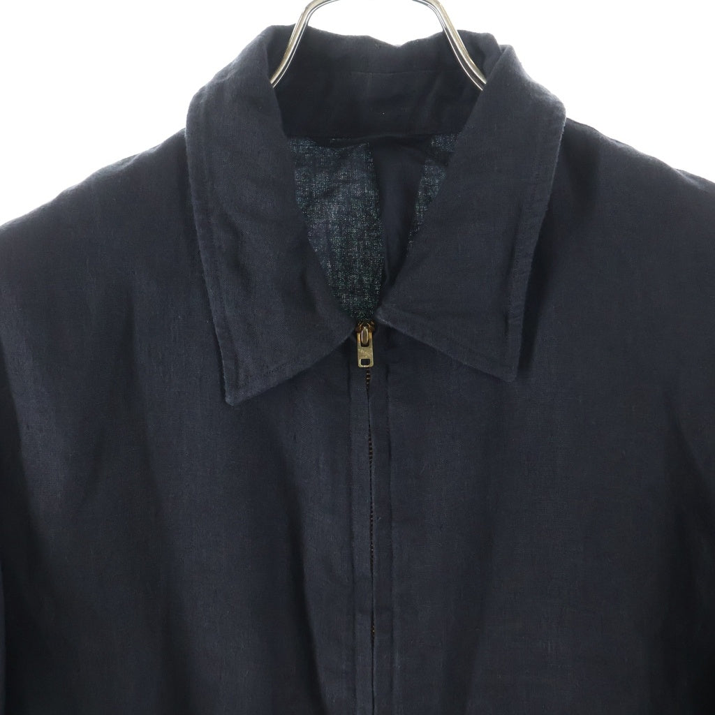 COMOLI(コモリ) 24SS CANAPA ZIP SHORT JACKET カナパ ジップアップ ショート丈 ジャケット ブラック Z01-01007