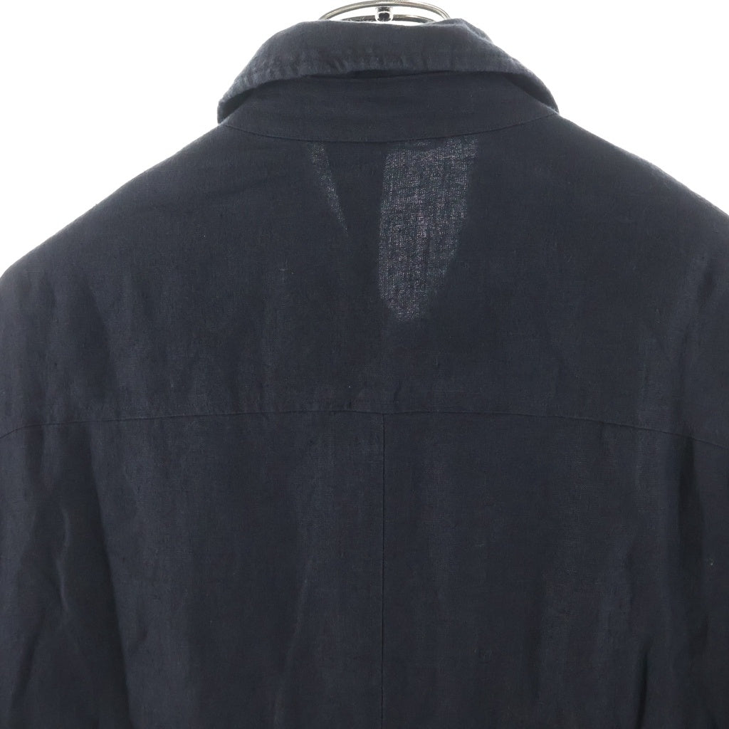 COMOLI(コモリ) 24SS CANAPA ZIP SHORT JACKET カナパ ジップアップ ショート丈 ジャケット ブラック Z01-01007