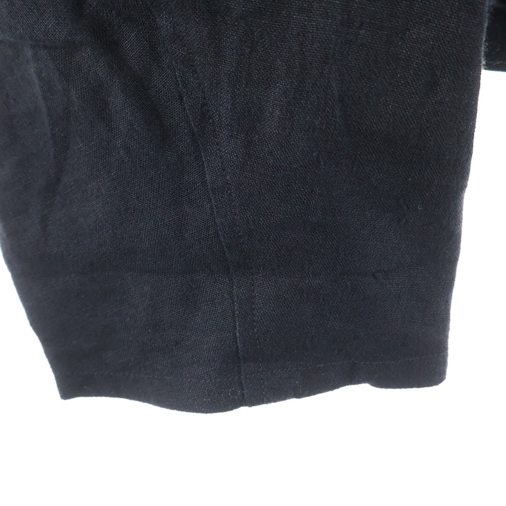 COMOLI(コモリ) 24SS CANAPA ZIP SHORT JACKET カナパ ジップアップ ショート丈 ジャケット ブラック Z01-01007