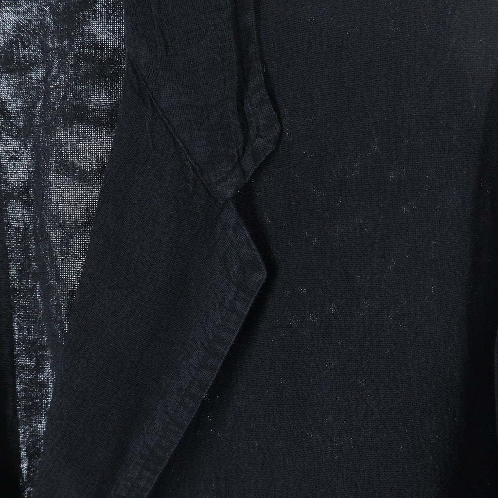 COMOLI(コモリ) 26SS シルクコットン ボタン ラペル ジャケット ブラック D01-01022