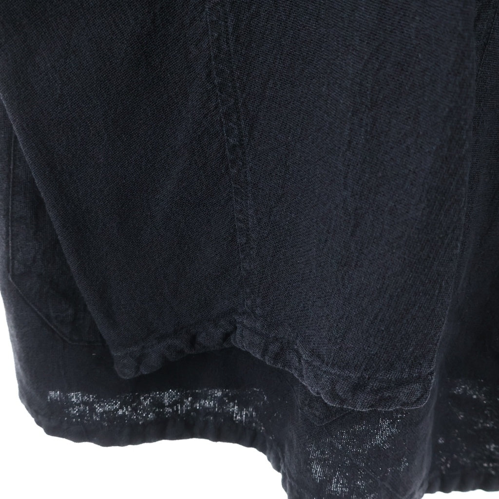COMOLI(コモリ) 26SS シルクコットン ボタン ラペル ジャケット ブラック D01-01022