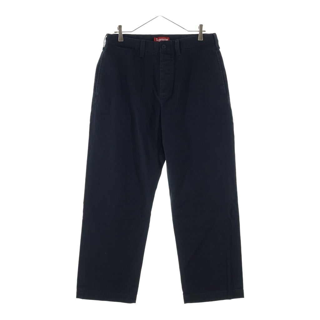 SUPREME(シュプリーム) 26SS Chino Pant ロゴ刺繍 ワーク チノパンツ ブラック