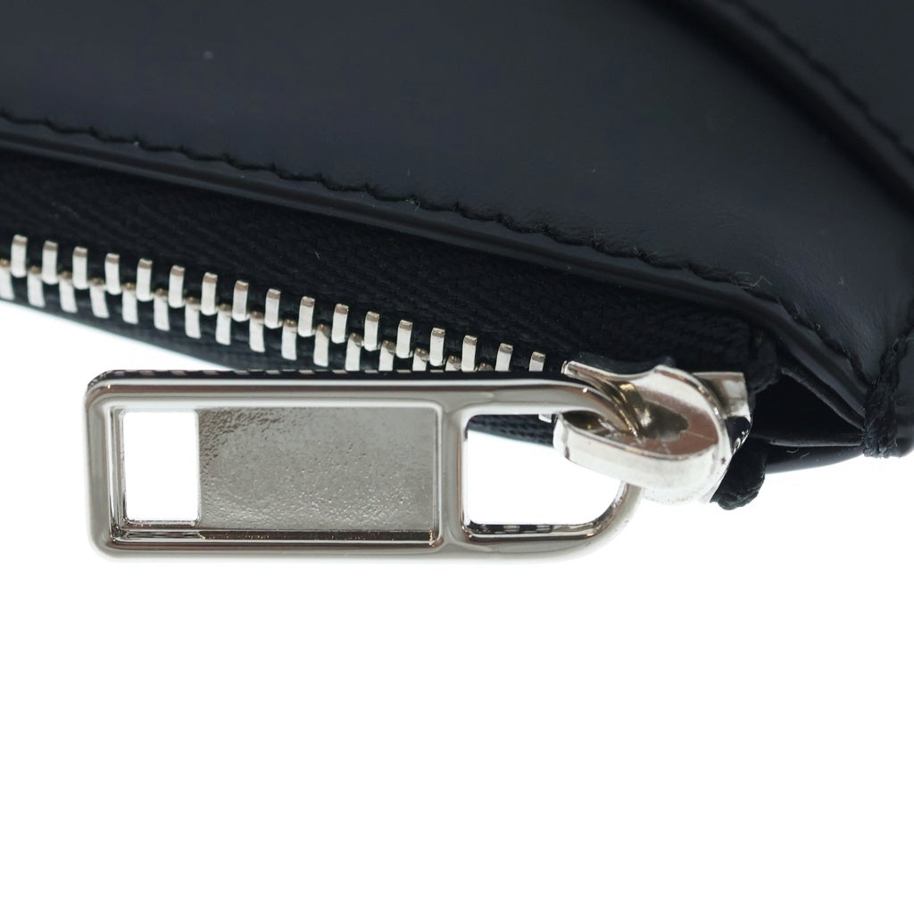 MM6 Maison Margiela(エムエムシックスメゾンマルジェラ) JAPANESE 6 SLG ZIP CARDHOLDER ジャパニーズ6 ロゴ刻印 ジップ カードホルダー ケース ブラック SA6UI0015