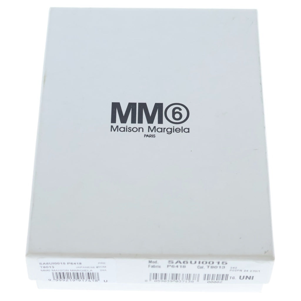 MM6 Maison Margiela(エムエムシックスメゾンマルジェラ) JAPANESE 6 SLG ZIP CARDHOLDER ジャパニーズ6 ロゴ刻印 ジップ カードホルダー ケース ブラック SA6UI0015
