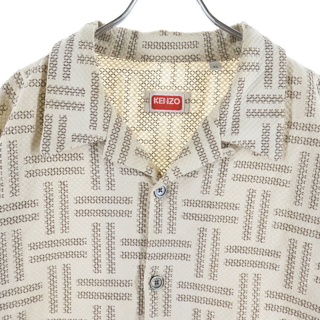 KENZO(ケンゾー) Weave Tan Hawaiian Shirt ウィーブタン ハワイアンシャツ ベージュ