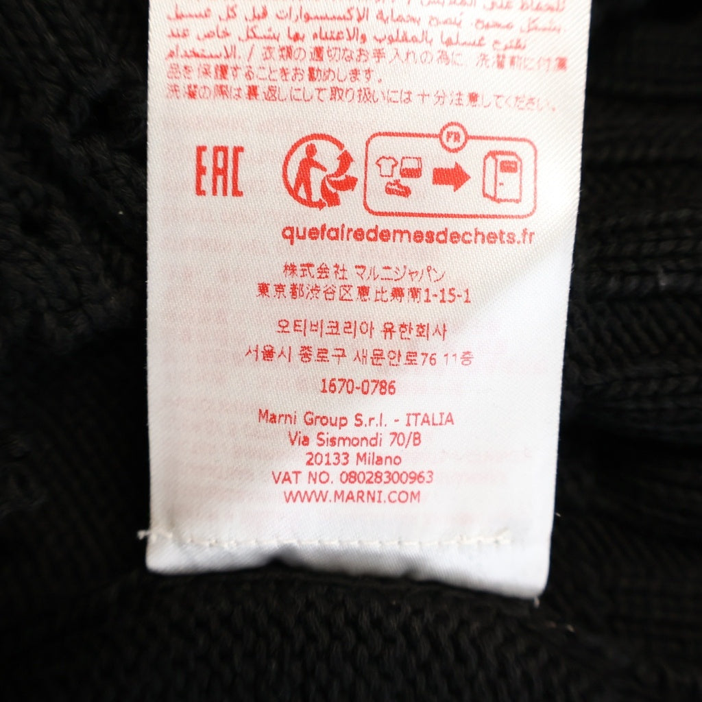 MARNI(マルニ) 26AW コットン ダメージ加工 クルーネック ニット ブラック GCMG0210A0