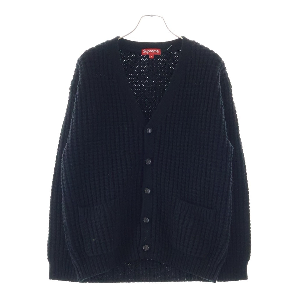 SUPREME(シュプリーム) 21AW Waffle Knit Cardigan ワッフルニットカーディガン ブラック