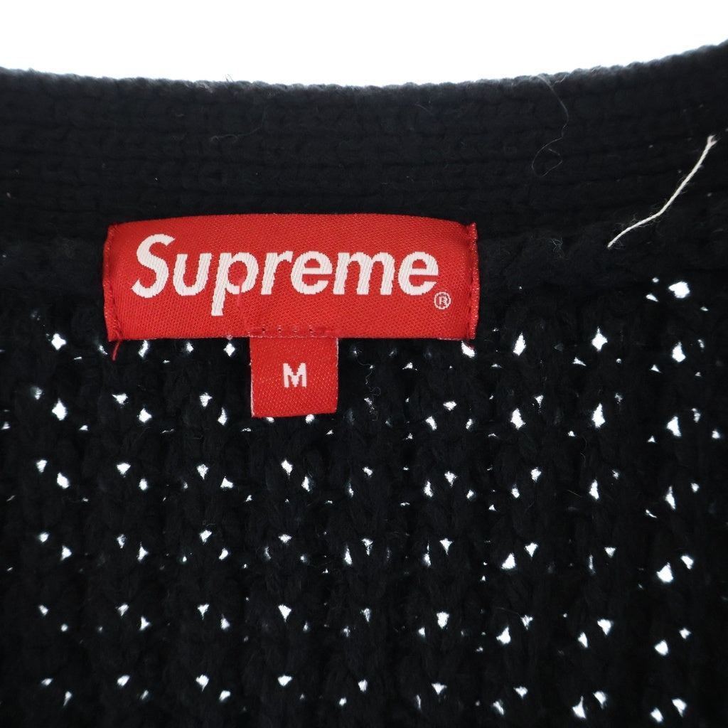 SUPREME(シュプリーム) 21AW Waffle Knit Cardigan ワッフルニットカーディガン ブラック