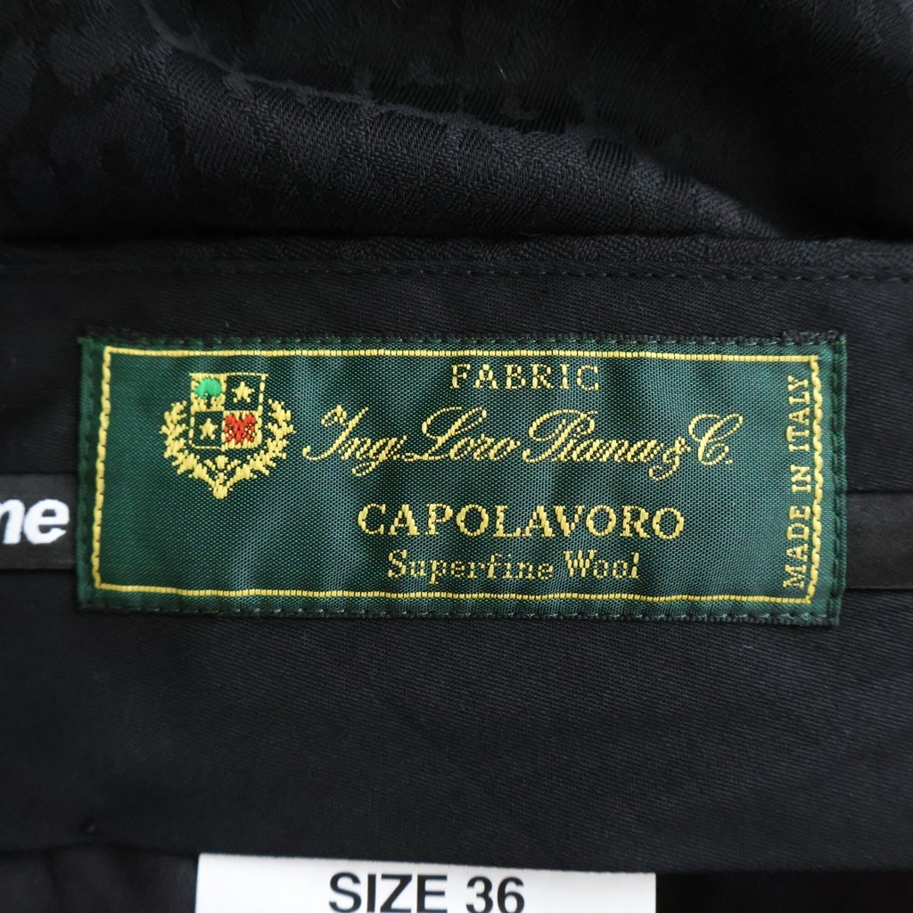 SUPREME(シュプリーム) 26SS Leopard Wool Trouser レオパードウールトラウザーパンツ スラックス ブラック