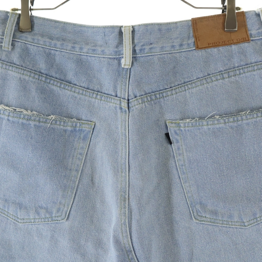 PROJECT G/R(プロジェクトジーアール) LAYERED SKIRT SHORTS レイヤードスカートショーツ ハーフパンツ インディゴ