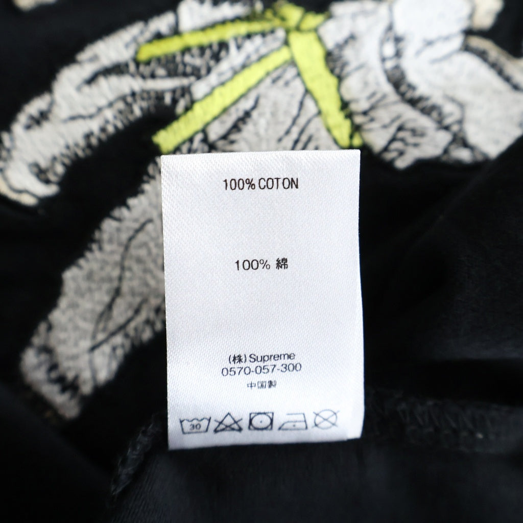 SUPREME(シュプリーム) 18SS Karate Tee 空手フロント刺繍 長袖Tシャツ カットソー ブラック