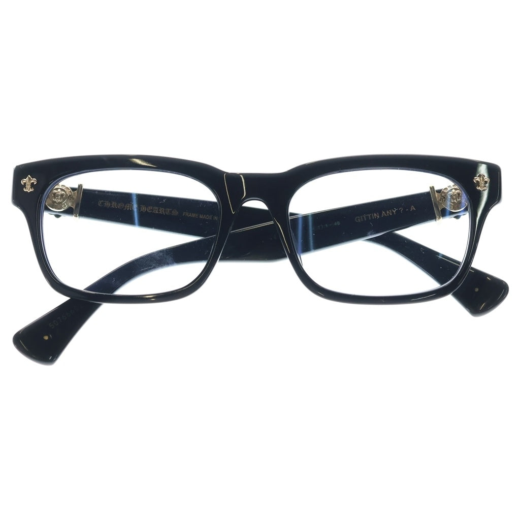 CHROME HEARTS(クロムハーツ) GITTIN ANY A BSフレアテンプル ウェリントン サングラス 眼鏡 アイウェア ブラック/ゴールド