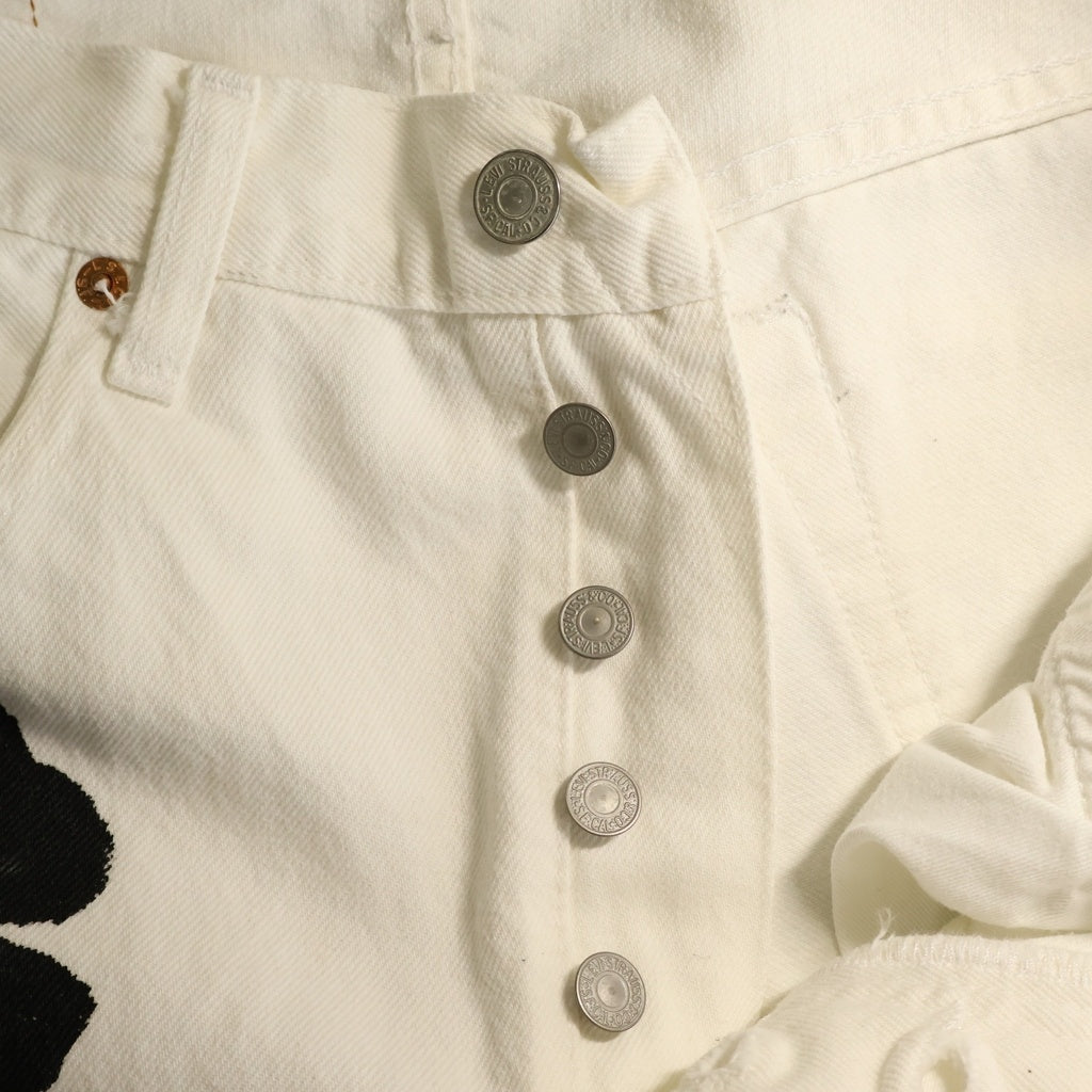 DENIM TEARS(デニムティアーズ) Levi's 501 Denim Pants リーバイス 花柄デニムパンツ ホワイト PC9-A1592-0004