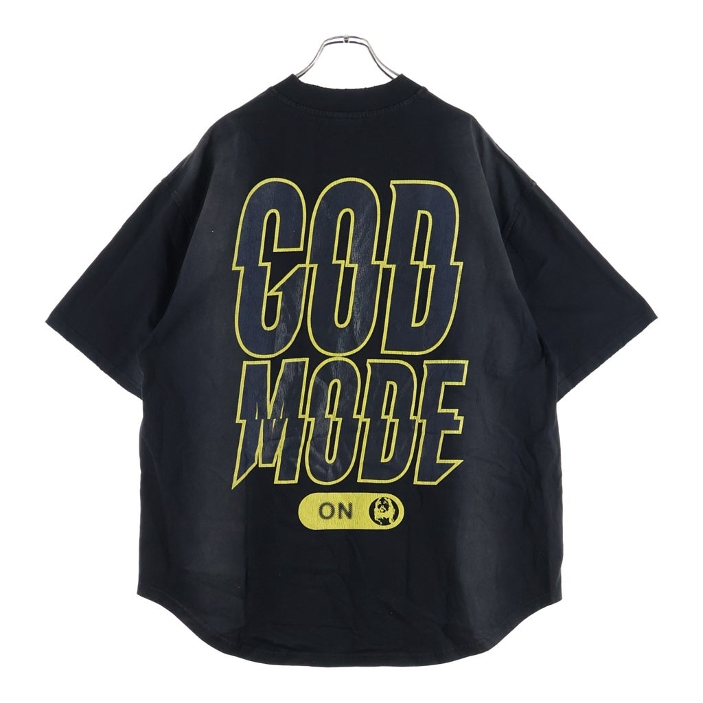 T.C.R BY TOUCHER(ティー.シー.アール バイ トゥシェ) GOD MODE DAMEGE S/S TEE ゴッドモードダメージ加工 半袖Tシャツ カットソー ブラック