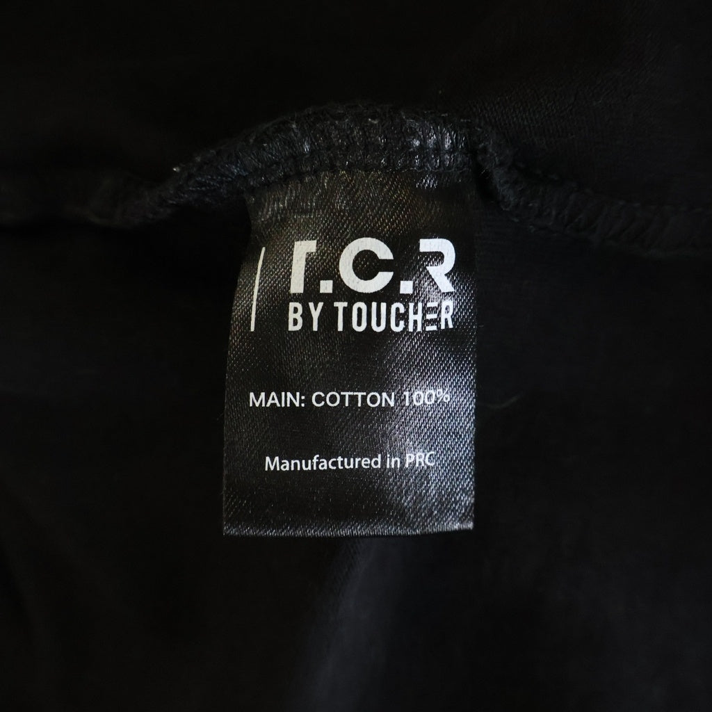T.C.R BY TOUCHER(ティー.シー.アール バイ トゥシェ) GOD MODE DAMEGE S/S TEE ゴッドモードダメージ加工 半袖Tシャツ カットソー ブラック