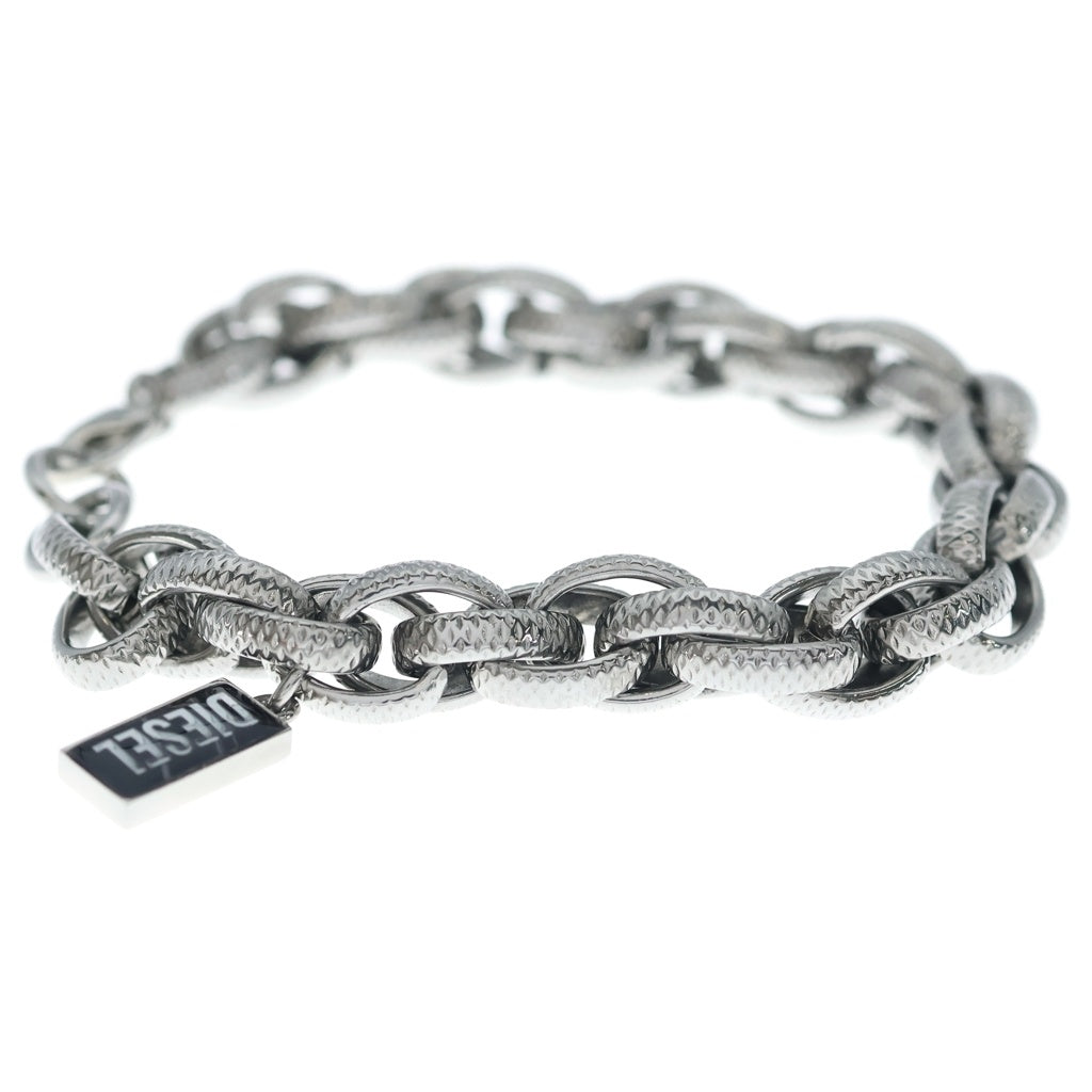 DIESEL(ディーゼル) ステンレススチール ロープブレスレット シルバー DX1514040 レディース
