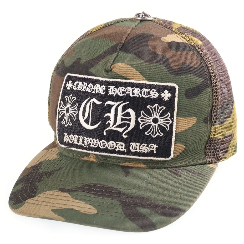 CHROME HEARTS(クロムハーツ) OLD TRUCKER CAP オールドトラッカーキャップ CHパッチクロスボール付カモフラメッシュ帽子 カーキ