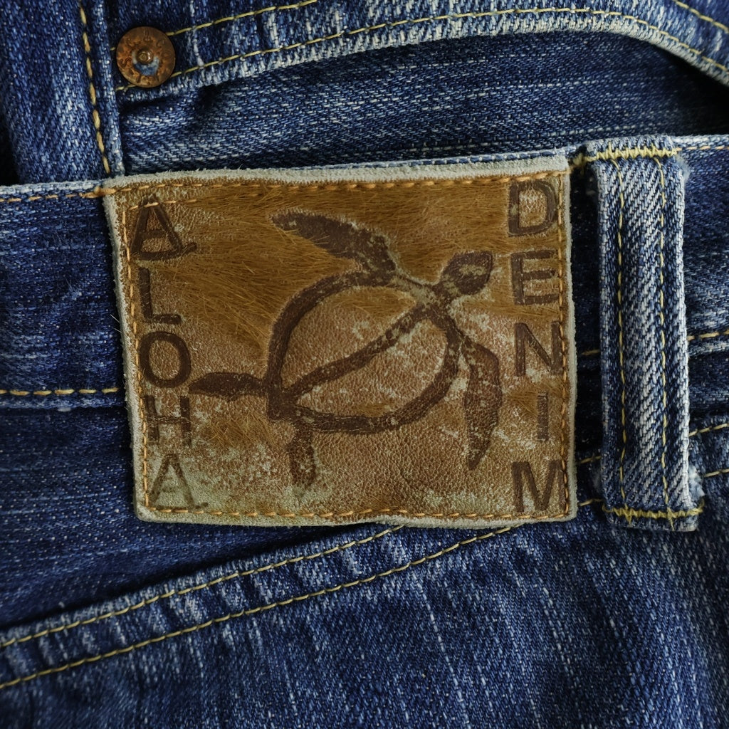 SUGAR CANE(シュガーケーン) ALOHA DENIM ボタンフライ レギュラーストレート デニムパンツ インディゴ