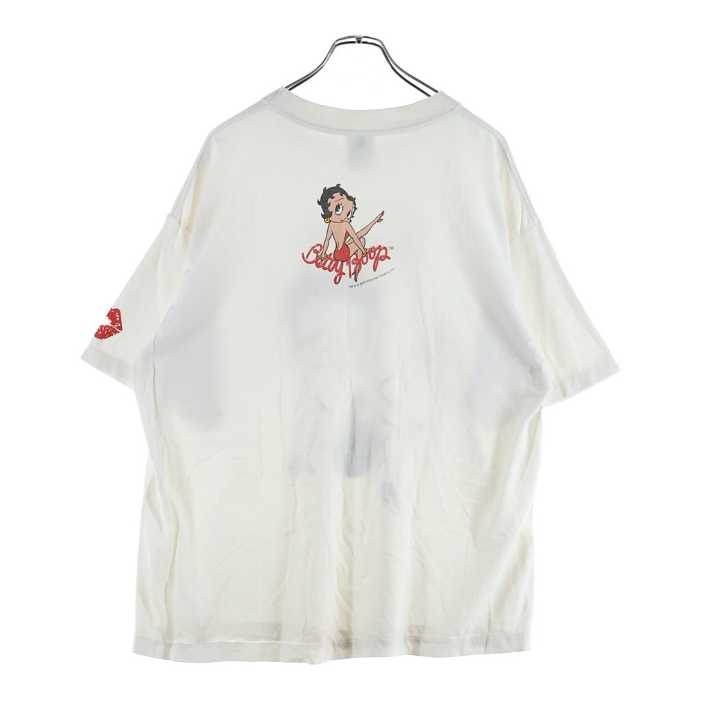 SAINT MICHAEL(セントマイケル) ×Betty Boop SS Tee ベティ・ブープ 両面プリント 半袖Tシャツ カットソー ホワイト SM-HR1-0000-C40