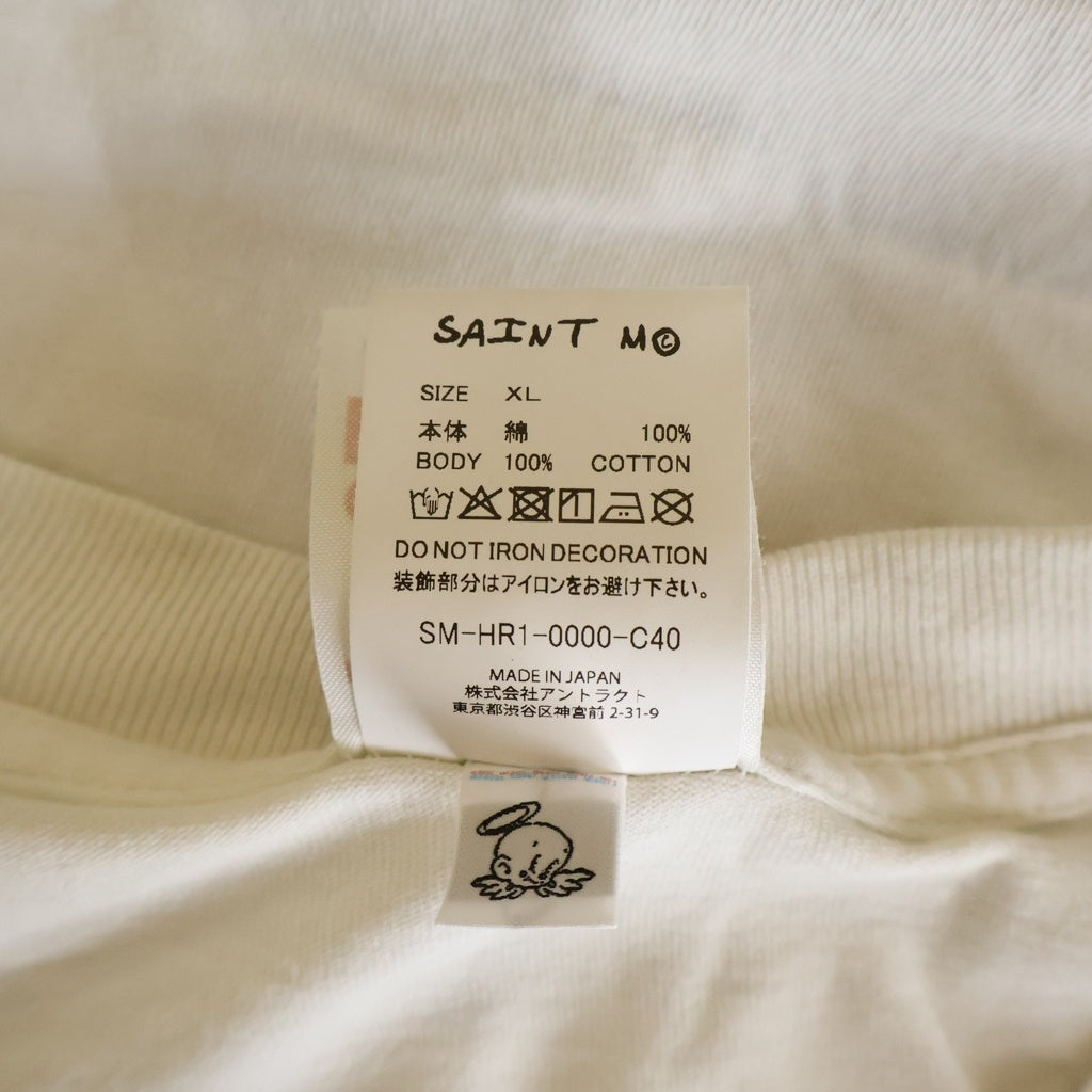 SAINT MICHAEL(セントマイケル) ×Betty Boop SS Tee ベティ・ブープ 両面プリント 半袖Tシャツ カットソー ホワイト SM-HR1-0000-C40