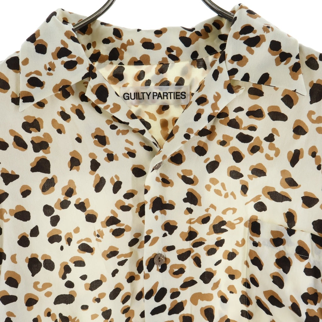 WACKO MARIA(ワコマリア) 23AW HAWAIIAN SHIRT L/S レオパード 総柄 長袖シャツ ベージュ