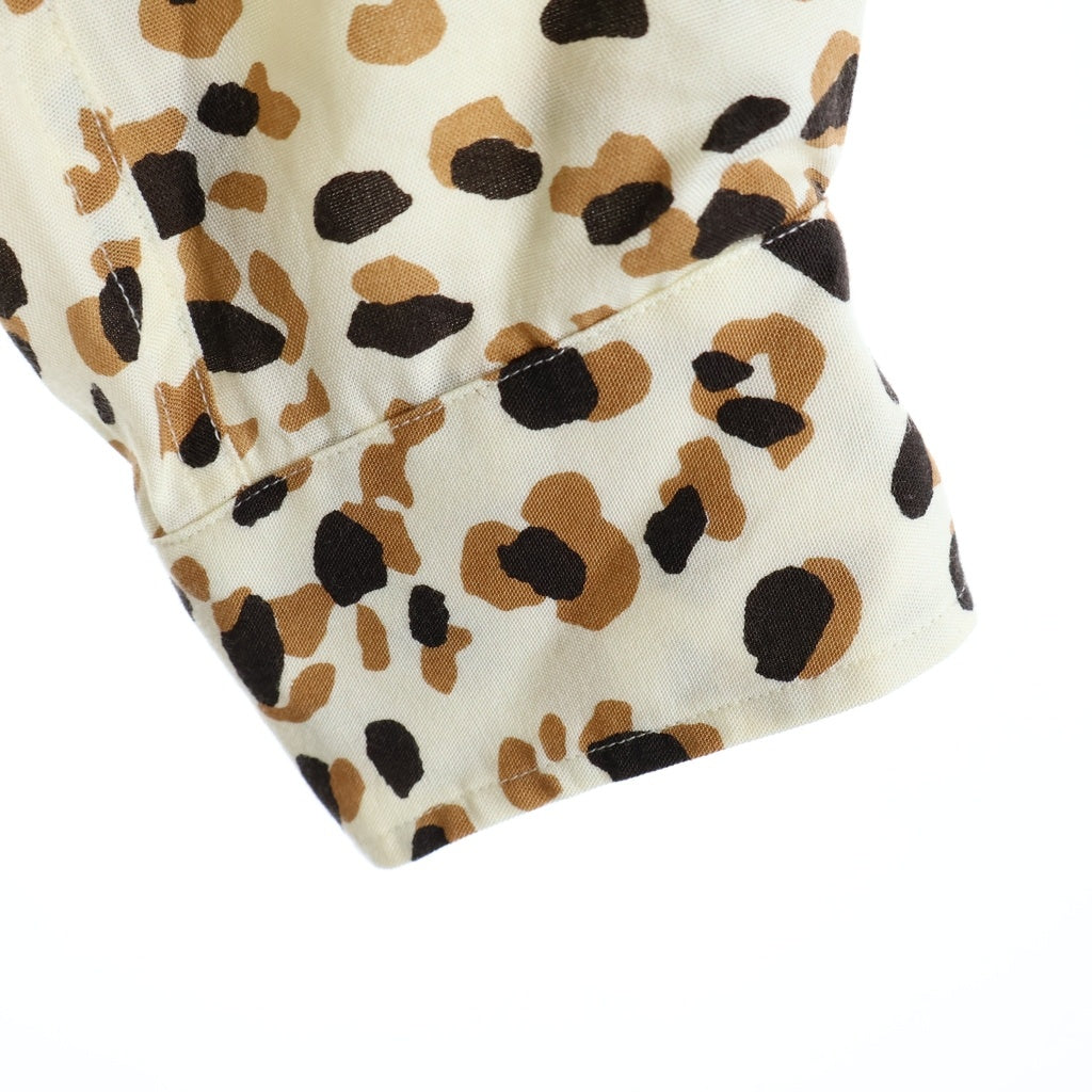 WACKO MARIA(ワコマリア) 23AW HAWAIIAN SHIRT L/S レオパード 総柄 長袖シャツ ベージュ