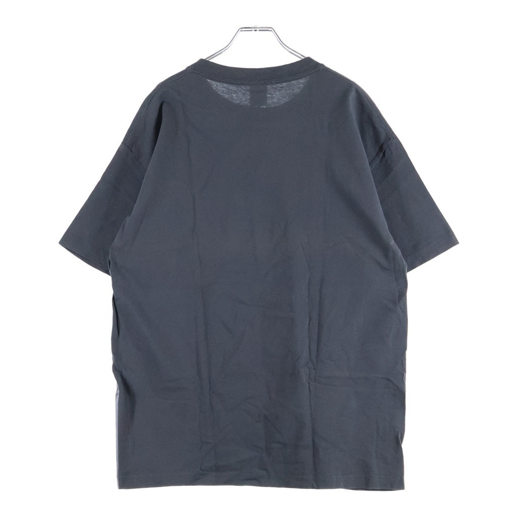NO BRAND(ノーブランド) EXODUS(エクソダス) ツォオ・ニー・マー フロントロゴプリント 半袖Tシャツ カットソー チャコールグレー