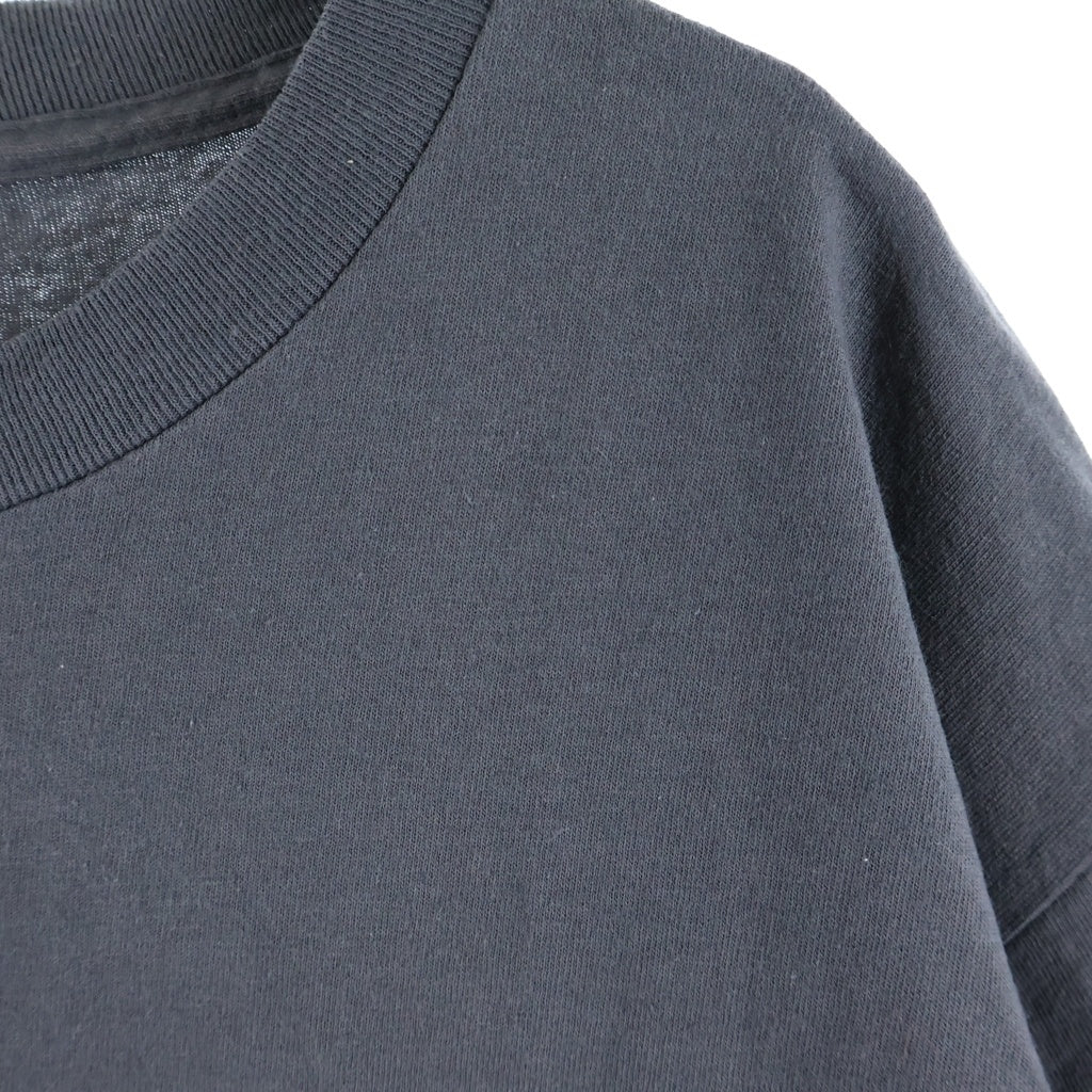 NO BRAND(ノーブランド) EXODUS(エクソダス) ツォオ・ニー・マー フロントロゴプリント 半袖Tシャツ カットソー チャコールグレー