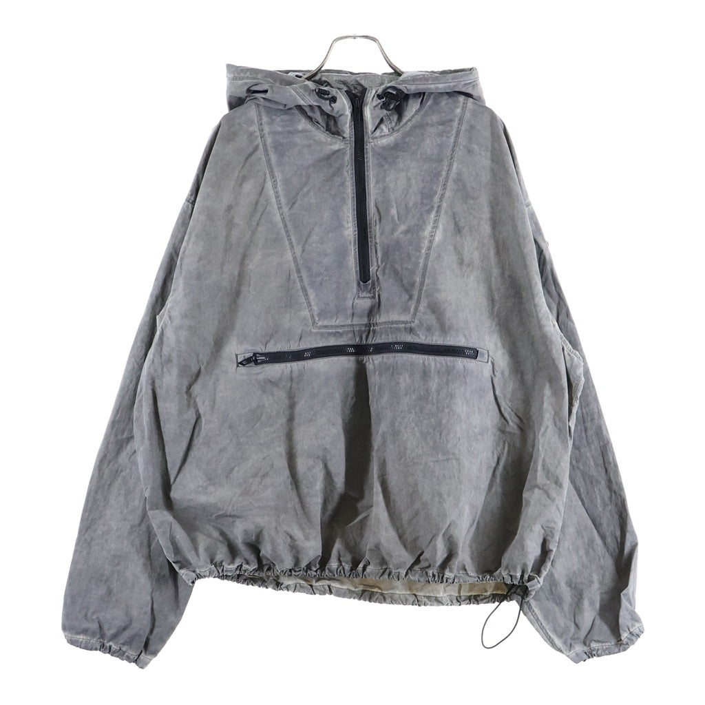 DIESEL(ディーゼル) 25SS J-Noode-A Packable Hooded Anorak Jacket ナイロン ハーフジップ アノラックジャケット グレー A16207