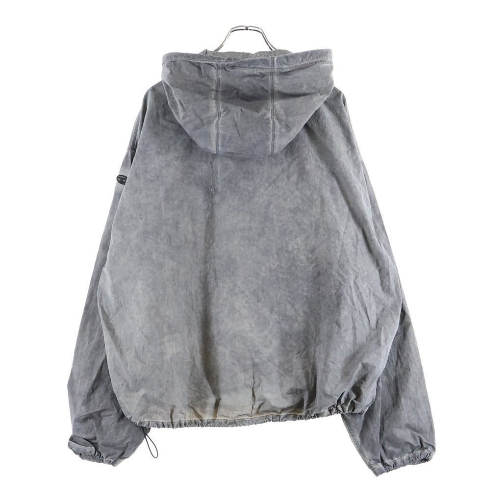 DIESEL(ディーゼル) 25SS J-Noode-A Packable Hooded Anorak Jacket ナイロン ハーフジップ アノラックジャケット グレー A16207