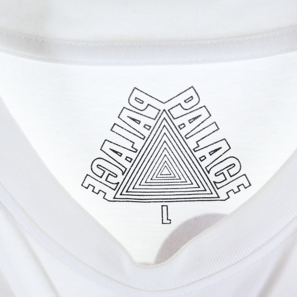 Palace Skateboards(パレススケートボーズ) 19AW Rolls P3 Tee ロゴ グラフィック ロールスプリント クルーネック半袖Tシャツ カットソー ホワイト