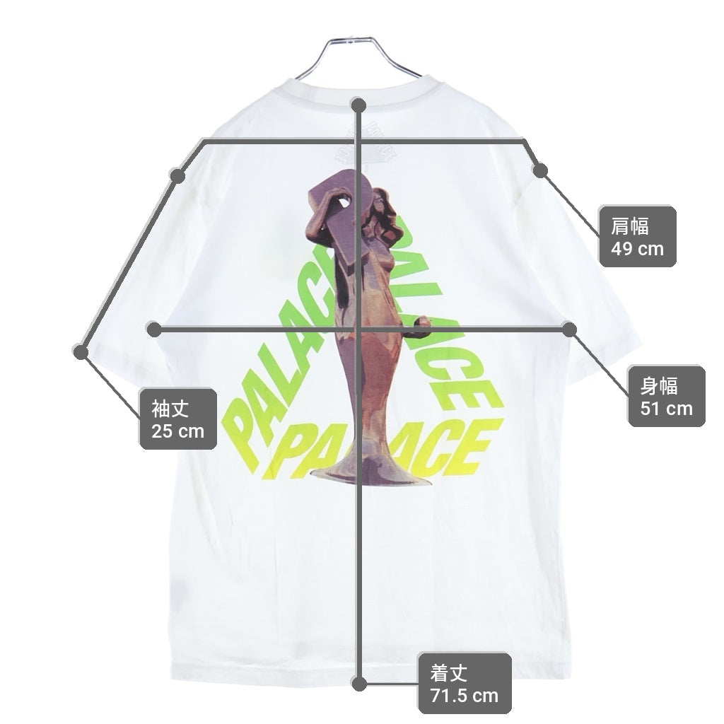 Palace Skateboards(パレススケートボーズ) 19AW Rolls P3 Tee ロゴ グラフィック ロールスプリント クルーネック半袖Tシャツ カットソー ホワイト